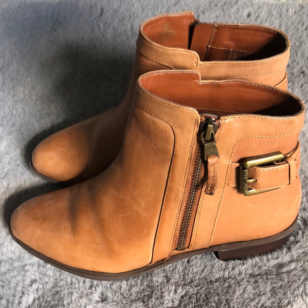 Lauren by Ralph Lauren Brown Leather Ankle Booties